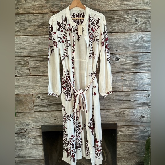 Sundance embroidered long sleeve maxi dress - Picture 3 of 8